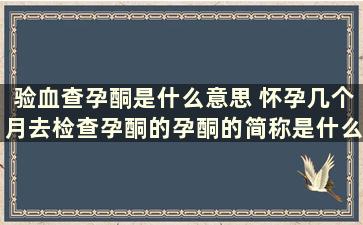 验血查孕酮是什么意思 怀孕几个月去检查孕酮的孕酮的简称是什么